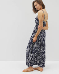 Rio Maxi Bra Dress - MEANDERING GARDEN A NAVY | Soma Women