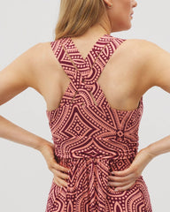 Isla Cross Back Maxi Bra Dress - GOA GEO GRAND VELVET PLUM | Soma Women