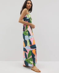 Retreat Maxi Bra Dress - FLIRTY FLORA DARK SEA | Soma Women