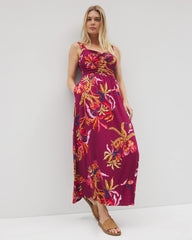 Bahia Maxi Bra Dress - SUNRISE FLORA RED BEAUTY | Soma Women