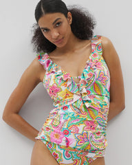 Bleu Rod Beattie All Set for Summer Ruffle Tankini - MULTI | Soma Women