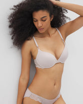 Push-Up Plunge Bra with Lace - GRAY GLASS | Soma Women