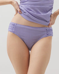 Ruched Bikini Bottoms - BLUE SEERSUCKER | Soma Women