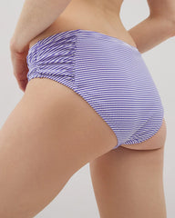 Ruched Bikini Bottoms - BLUE SEERSUCKER | Soma Women