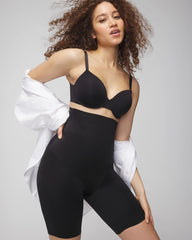 Mid-Level Shaping Vanishing Edge High-Waist Thigh Slimmer - BLACK | Soma Women
