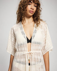 Sunkissed Crochet Open-Front Caftan - COCONUT WATER | Soma Women