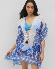 Beyond Control Sea Life Chiffon Caftan - WHITE MULTI | Soma Women