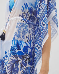 Beyond Control Sea Life Chiffon Caftan - WHITE MULTI | Soma Women
