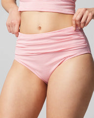 Seersucker High-Waist Bottoms - PINK STRIPE | Soma Women