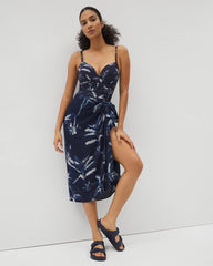 Rayon Crepe Pareo - PALM TOILE NIGHTFALL NAVY | Soma Women
