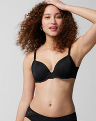 Perfect Coverage Bra with Lace Trim - BLACK | Soma Women