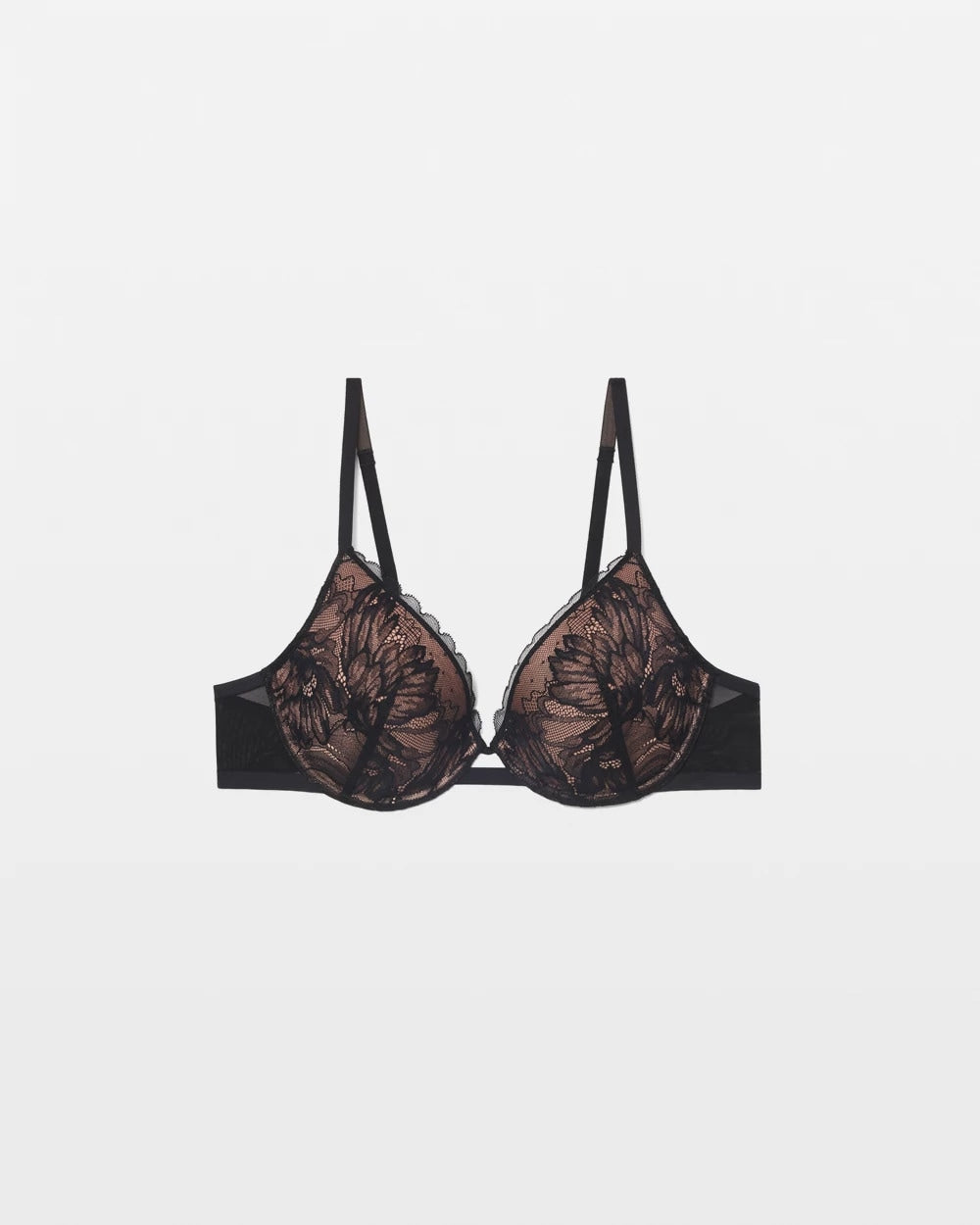 Plunge Bra with Lace - BLACK | Soma Women