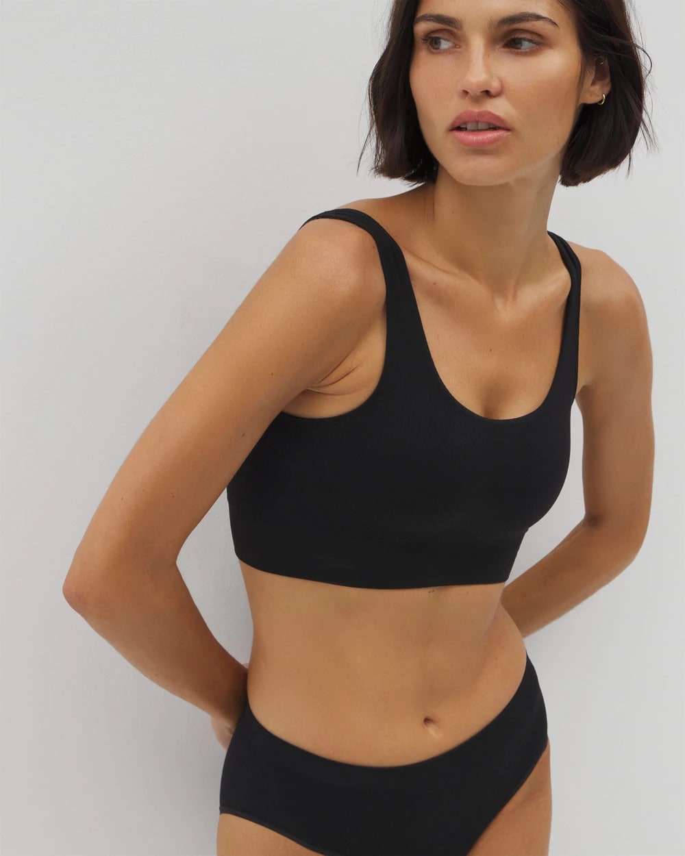 Seamless Rib Bralette - BLACK | Soma Women
