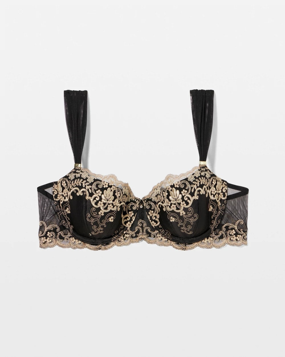 Venice Lace Embroidered Balconette Bra - BLACK | Soma Women