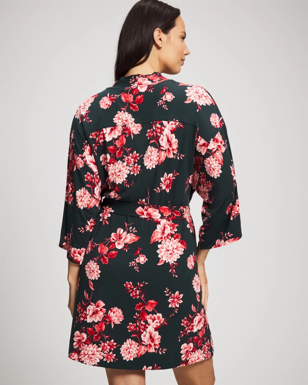 Short Robe - COTTAGE FLORAL GREEN | Soma Women