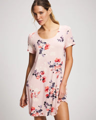 Short Sleeve Scoop Neck Sleepshirt - FLORAL DREAMS PINK BLUSH | Soma Women