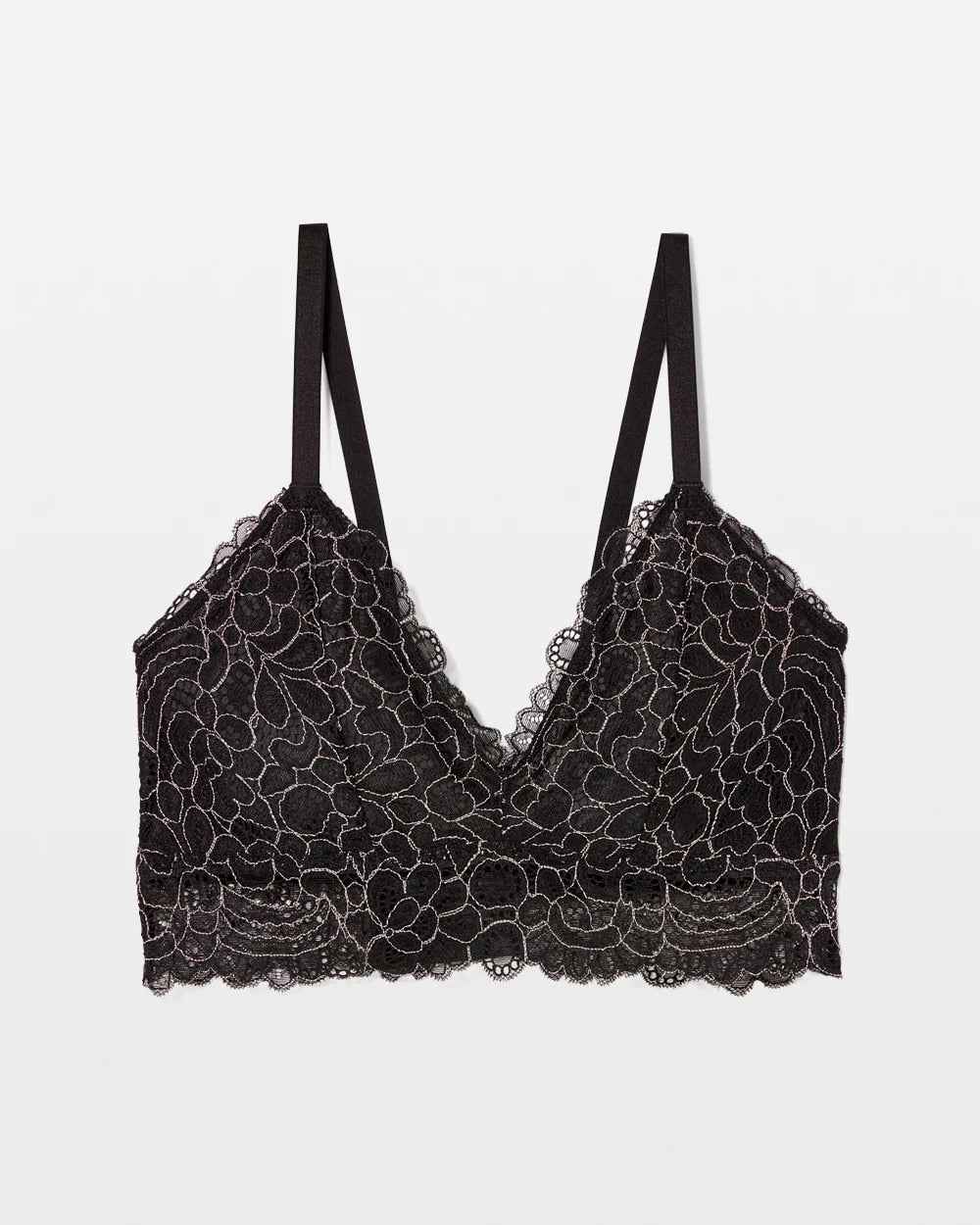 Corded Lace Bralette - BLACK/IVORY CD | Soma Women