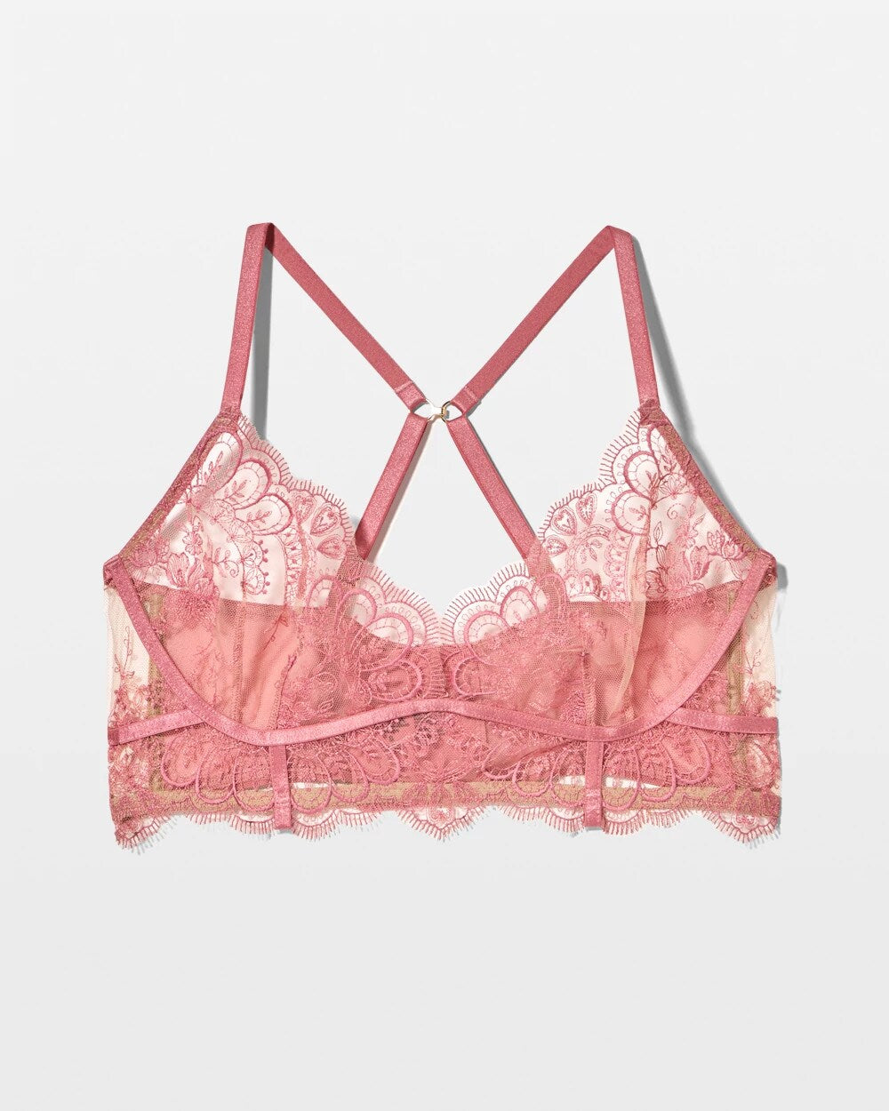 Tattoo Lace Embroidered Bralette - ANTIQUE PINK | Soma Women