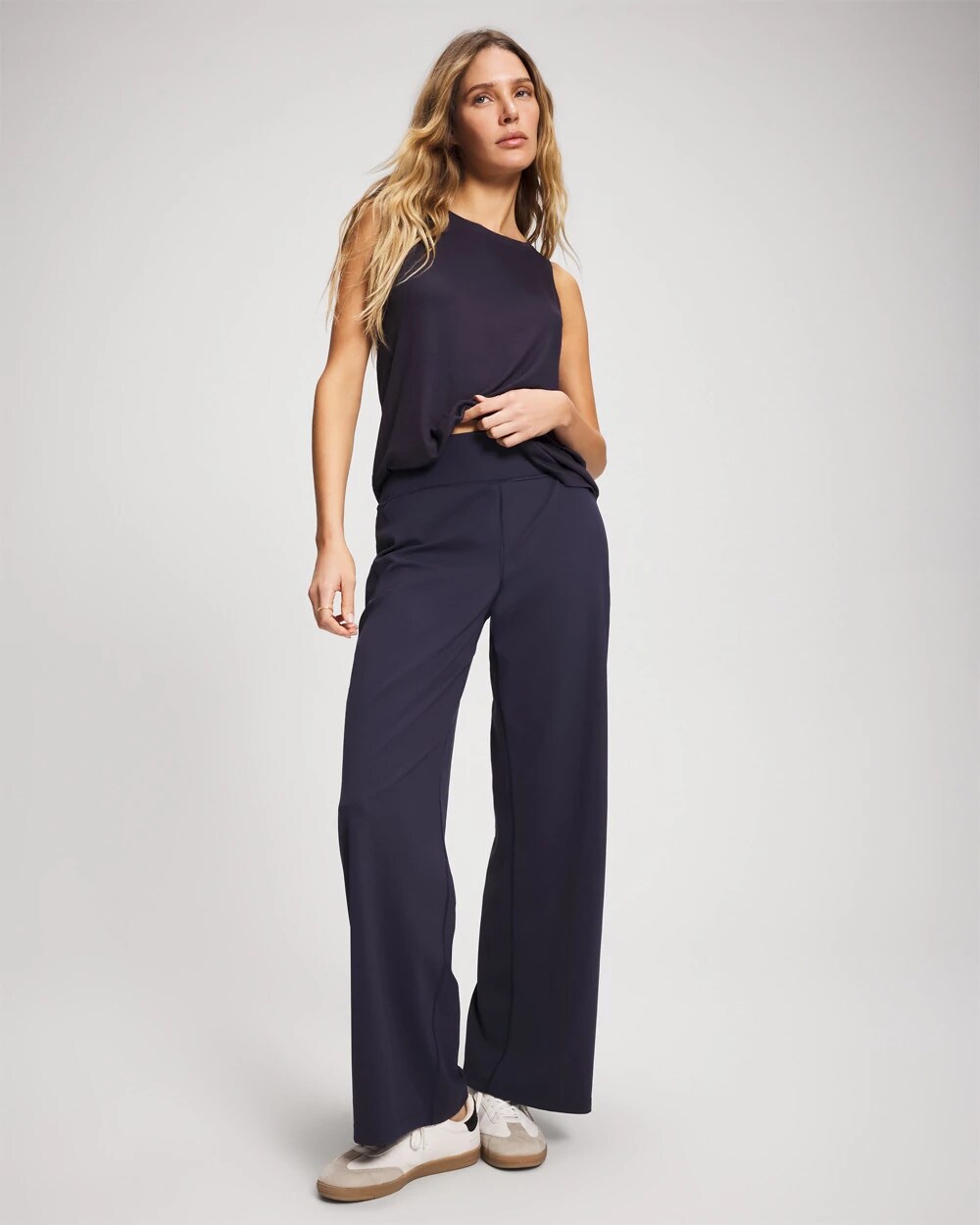 High-Waist Wide-Leg Pants - DEEP INDIGO | Soma Women