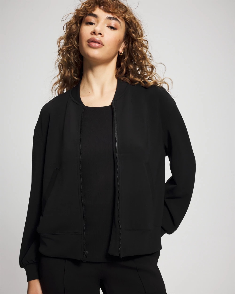 Modern Modal Bomber Jacket - BLACK | Soma Women