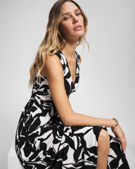 Goddess Maxi Bra Dress - MEANDERING LEAF BLACK | Soma Women