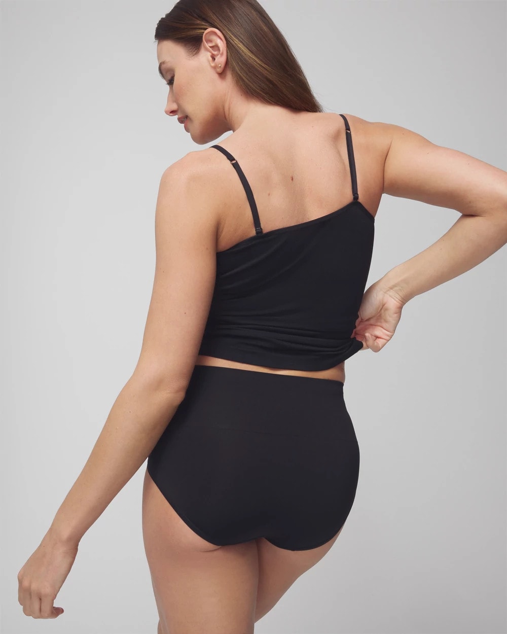 Seamless Ultralight Smoothing Brief - BLACK | Soma Women