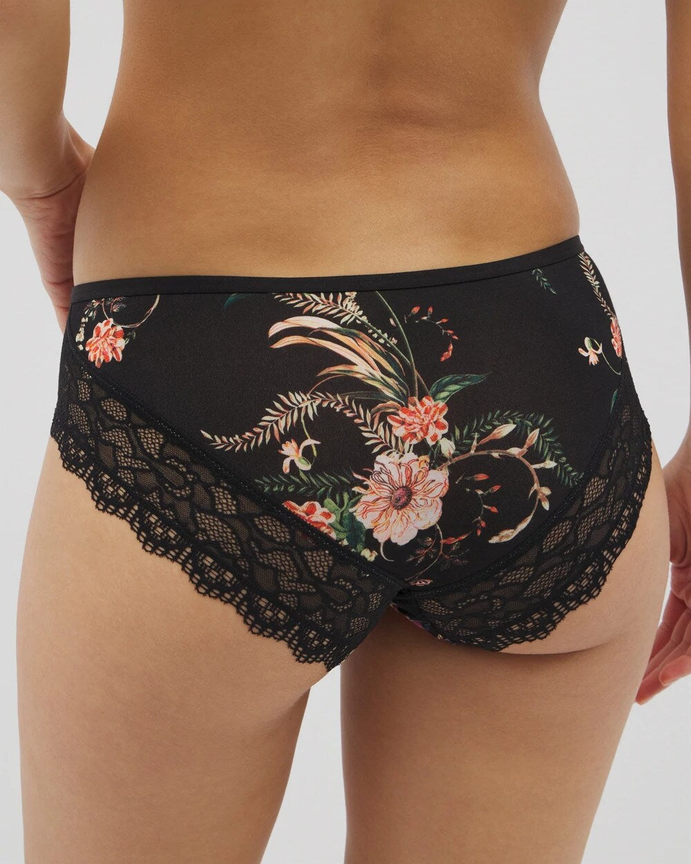 Hipster Panty with Enchanting Lace - PARADISE PLUMES D M BLACK | Soma Women