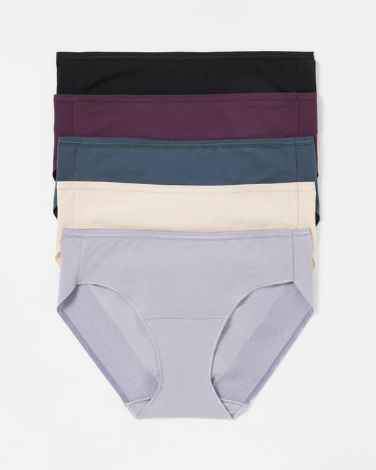 Cotton Hipster Panty 5 Pack - PLUM PERFECT MULTI PACK | Soma Women