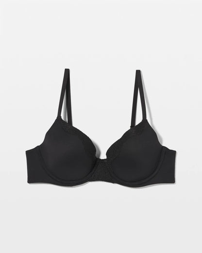 Embraceable Perfect Coverage Bra with Crochet Lace - BLACK | Soma Women