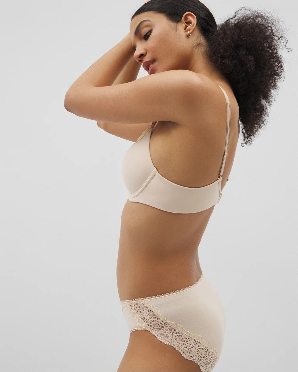 Embraceable Perfect Coverage Bra with Crochet Lace - PALE SAND | Soma Women