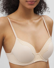 Embraceable Perfect Coverage Bra with Crochet Lace - PALE SAND | Soma Women