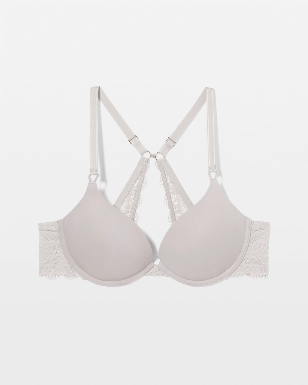 Push-Up Plunge Bra with Lace - GRAY GLASS | Soma Women