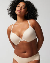 Push-Up Plunge Bra with Lace - PALE SAND | Soma Women