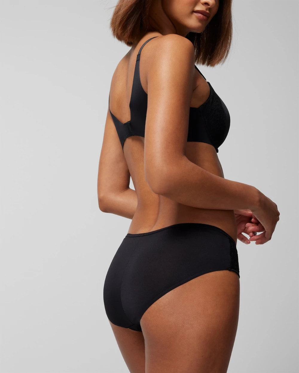 Cheeky Panty with Lace - BLACK | Soma Women