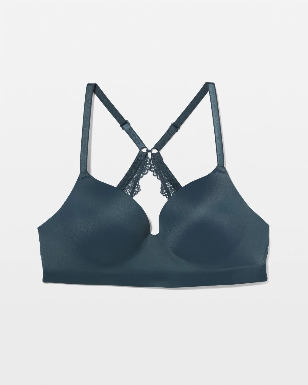 Luxe Wireless Bra with Lace Back - PETROL | Soma Women