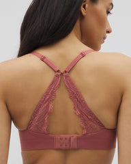 Luxe Wireless Bra with Lace Back - CLAY ROSE | Soma Women