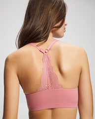 Racerback Bralette with Lace Back - ANTIQUE PINK | Soma Women