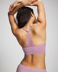 Racerback Bralette with Lace Back - LILAC WINE | Soma Women