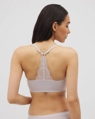 Racerback Bralette with Lace Back - GRAY GLASS | Soma Women