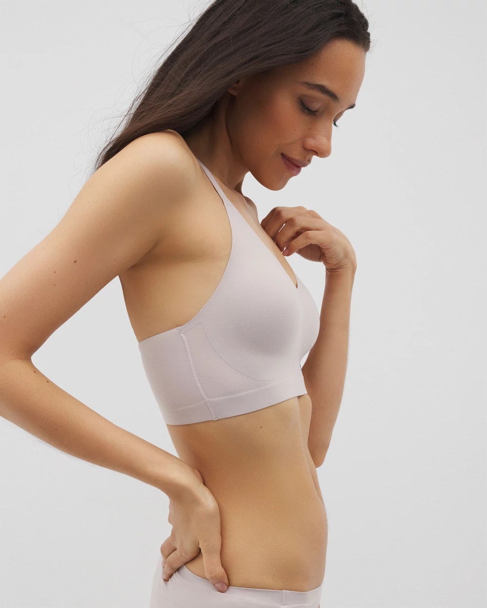 Racerback Bralette with Lace Back - GRAY GLASS | Soma Women