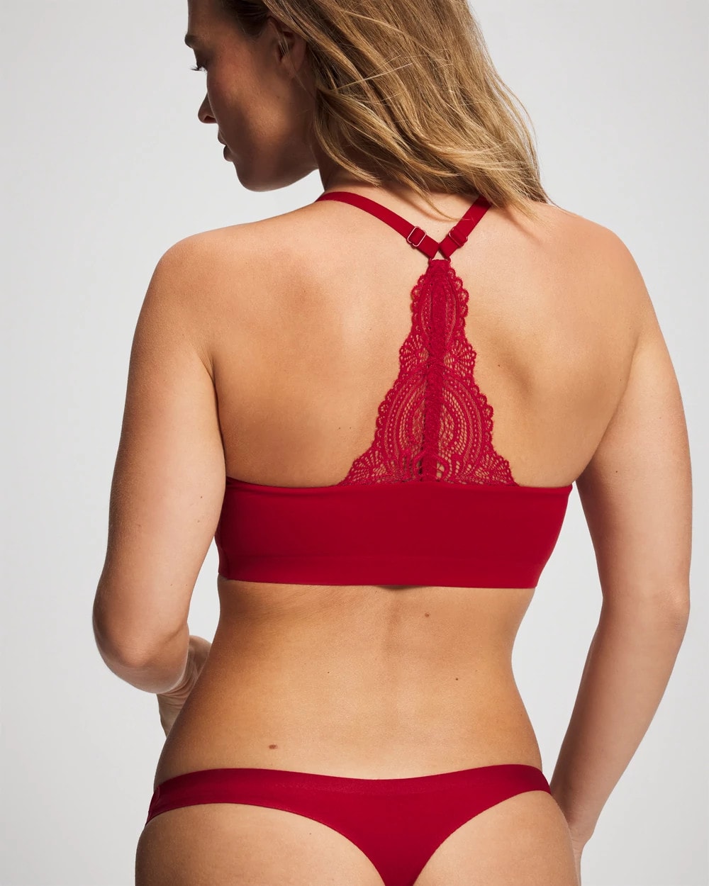 Racerback Bralette with Lace Back - PAINT THE TOWN RED | Soma Women
