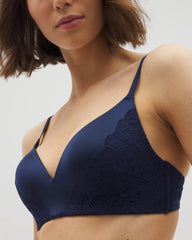 Wireless Lace Push-Up Bra - NIGHTFALL NAVY | Soma Women