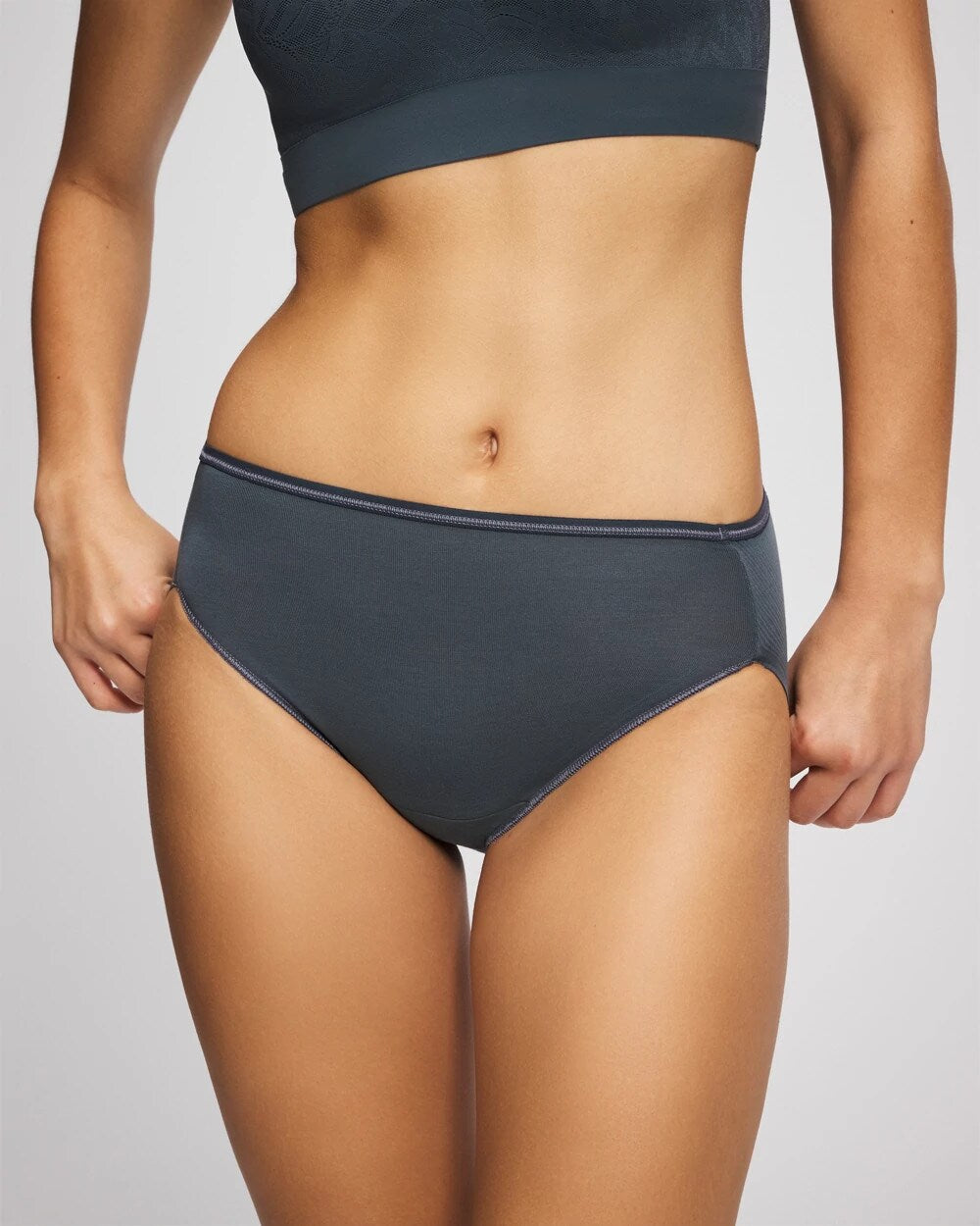 Cotton High Leg Panty - PETROL | Soma Women