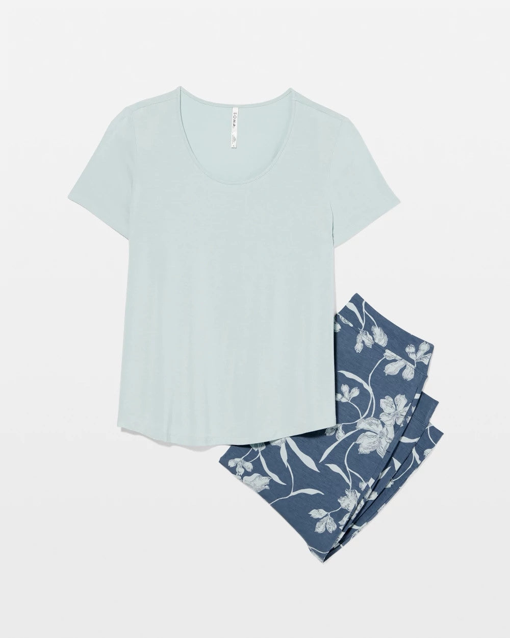 Short Sleeve + Pant Pajama Set - REFLECTION BLOOMS TAP | Soma Women