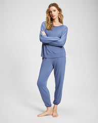 Long-Sleeve Pajama Top - SUNDOWN BLUE | Soma Women