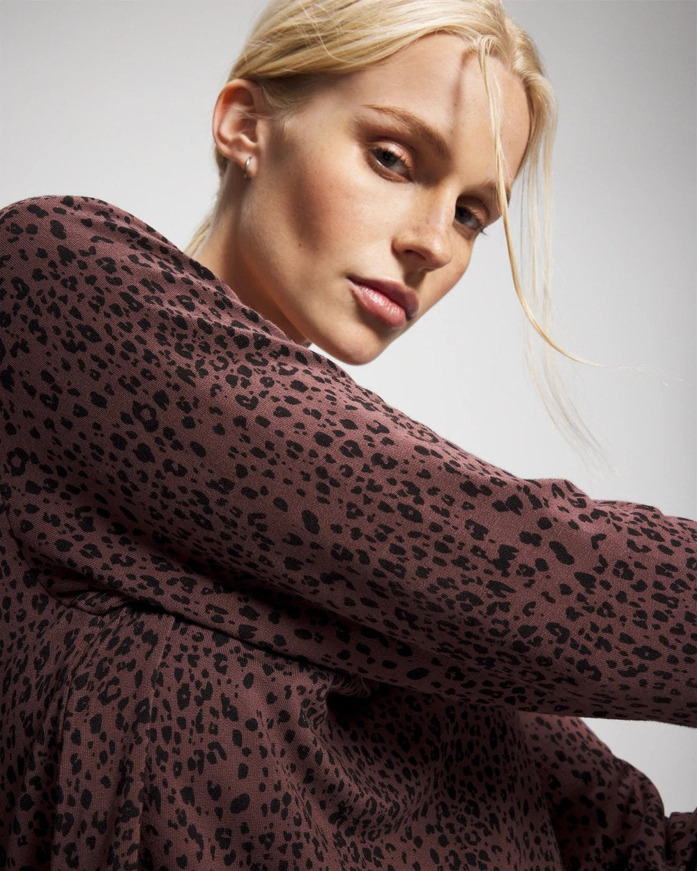 Long-Sleeve Pajama Top - HOT SPOT MOCHA | Soma Women