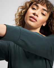 Long-Sleeve Pajama Top - GREEN JOLIE | Soma Women
