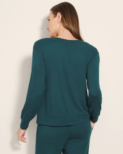 Long-Sleeve Pajama Top - DEEP TEAL | Soma Women