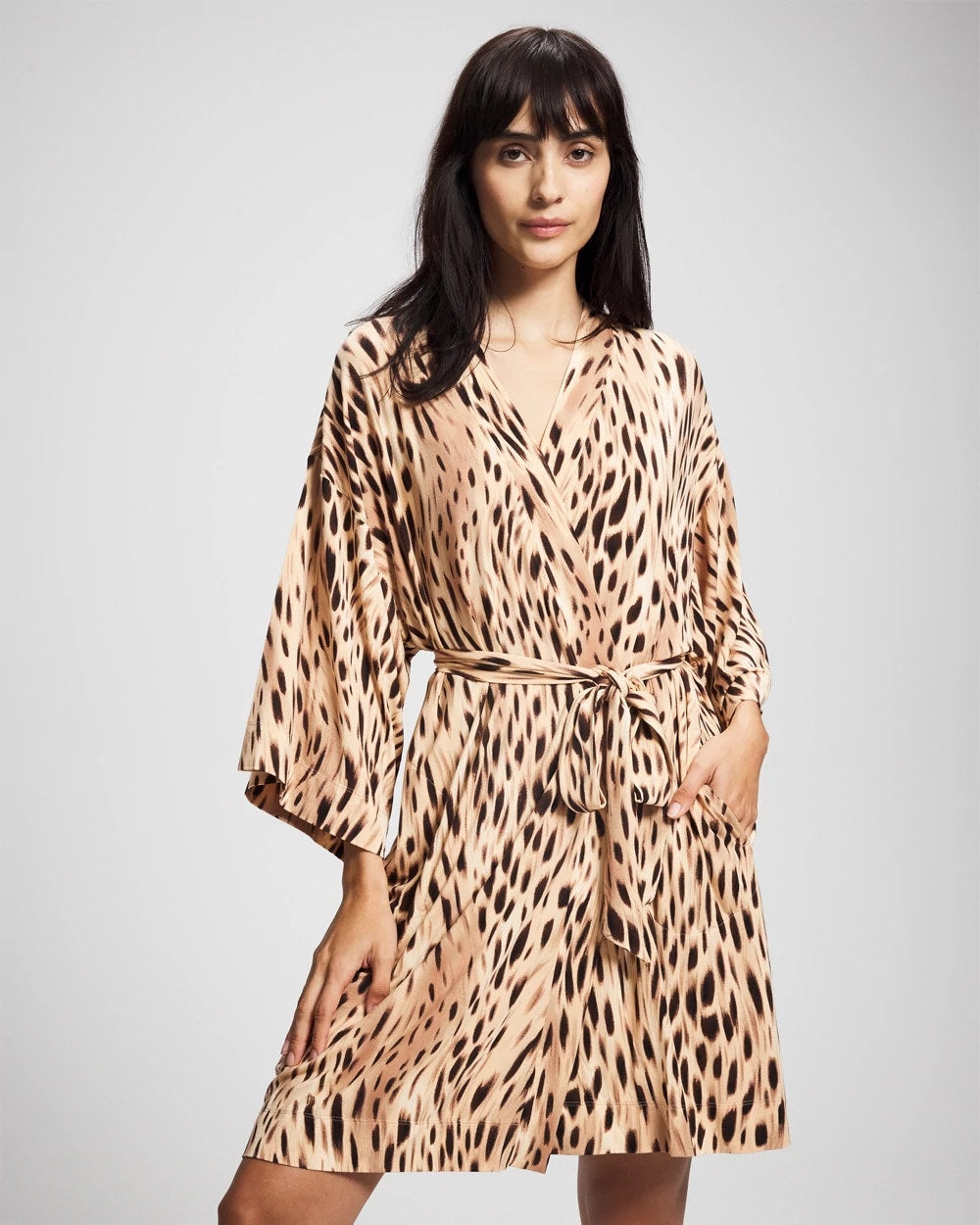 Short Robe - SPLENDID LEOPARD AMBER | Soma Women