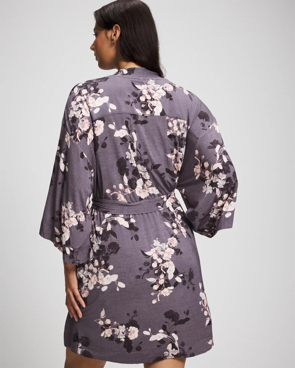 Short Robe - FLORAL DREAMS GRAY | Soma Women